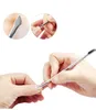 Hot Rostfritt Stål Cuticle Remover Dubbelsidig Finger Dead Skin Push Nail Cuticle Pusher Manicure Nail Care Tool