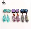 new arrival fashion ear plug tunnel body jewelry gold stainless steel dangle piercing ear gauges expander pair selling