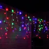320led ضوء الستار اللمعان 10 متر * 0.65 متر أدى سلسلة مصابيح الستار ickicle عيد الميلاد مهرجان أضواء AC 110V-220V شحن مجاني