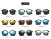 Nieuwe Collectie UV400 Ronde Zonnebril Coating Retro Mannen Vrouwen Merk Designer Zonnebril Vintage Reflecterende gespiegelde glazen