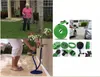 100ft Genişletilebilir Esnek Bahçe Sihirli Su Hortumu ile perakende kutu Ücretsiz Kargo 5 ile Nozul Başkanı Mavi Yeşil Sprey
