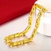 8mm largo solido massiccio pesante catena 18k oro giallo riempito classico Mens collana lunga 60cm gioielli di moda