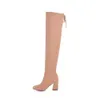 Alionashoo High Quality Plus Big Size 34-48 Black Pink High Heel Sexy Over The Knee Thigh Autumn Winter Women Boots