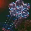Partihandel 2018 Nya Light Up Leksaker Led String Lights Flasher Lighting Balloon Wave Ball 18inch Helium Balloons Christmas Halloween Decoratio