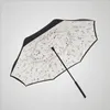 Double Layer Inverted Umbrella Cars Reversible Umbrella C-Hook Waterproof Reverse Folding Inverted Chuva