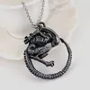 whole saleMQCHUN Movie Jewelry Punk Warrior Alien Goth Horror Giger Pendant Aliens  AVP Necklace Fans Christmas Cosplay Gift