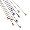 Collier chaîne de couleur arc-en-ciel de 1.6mm, chaîne en acier inoxydable de 18 pouces, 18 pouces, 20 pouces, 24 pouces, 28 pouces