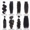 Kisshair 1 Pakiet Brazylijskie dziewicze ludzkie włosy proste ciało luźne głębokie fala Jerry Curly Afro Kinky Curl Natural Color303J