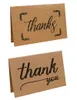 Thank You Notes, Kraft Paper Bulk Thank You Cards Set Blank on The Inside, Includes Thank You Cards and Envelopes