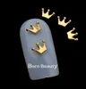 Ny 20st Crown Alloy Nail Art Rhinestone Golden 3D Nail Smycken Charm Diy Skönhet Salon Nail Dekoration