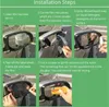 Anti-dimma / regn / vattenfilm för bil spegel bil backspegel klistermärke backview spegel beskyddare film för bil gratis frakt