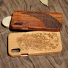 Källtillverkare äkta träfodral för iPhone X 10 7 Plus 8 6 6s 5 SE Mobile Mobiltelefonkåpan Bambu Träfall för Samsung S9 S8 S7