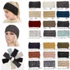 متماسكة هيرباند الكروشيه عقال الحياكة هيرباند أدفأ الشتاء رئيس التفاف headwrap الأذن أدفأ بانداناس اكسسوارات للشعر 21 ألوان GGA1346