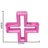 Silicone Cross Teether Tanding Pendant BPA Gratis Safe Nursing Pärlor Swiss Geometric Cross Chewable Smycken Sensory Toy