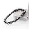 Горячая продажа нового красивого популярного черного каменного магнитного браслета, браслет гематит, черный каменной магнит браслет HJ175