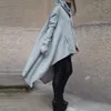 2017 automne hiver Trench Coat femmes décontracté lâche Long manteau Maxi gothique vert Trench dames manteaux grande taille femme-manteau