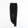 Pantalon crayon noir décontracté pour femmes, mode élégant, fermetures éclair, Design latéral, vêtements longs pour printemps et été