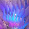 Upscale White Wedding Ceiling Decoration Centerpieces S-shaped Wave Cloud Top Sagging Yarn Freely Customized Size Color