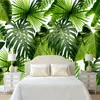 Benutzerdefinierte 3D-Wandtapete Südostasien Tropischer Regenwald Bananenblatt Fotohintergrund Wandmalereien Vliestapete Modern