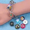 12st / lot häst tema glas charms 18mm snap knäppas smycken för 18mm snaps armband snap smycken kz06771