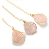 Moda original drusy pedra natural pingente colar irregular pingente de cristal colar feminino bom presente para acessórios de festa