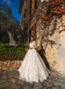 2019 A Line Beach Wedding Dresses V Neck Lace Long Sleeves Blush Pink Tulle Custom Made Country Bridal Gowns Plus Size Wedding Dress