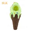 Ice Cream Cone hand pipes Silicone Smoking Pipe with Glass Bowl Dabbing Tool glass water bong cool design water pipe