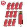 Livraison gratuite en vrac 10 pièces 64 Mo Mini clés USB 2.0 pivotantes clés USB rotatives stockage de pouce pour PC Macbook clé USB colorée