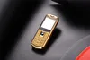 Téléphone mobile à double carte de luxe Dual Sim 15quot Caméra mp3 Bluetooth Lampe de poche métallique CORPS MODE MODE MODE GOLDNE Golden Pho2665732