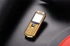 Luxury Unlocked Dual SIM Card Mobiltelefon 15quot Mp3 Camera Bluetooth Flashlight Metal Body Billiga Fashion Golden Cellphone Pho4585945