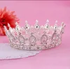 2020 공주 크리스탈 웨딩 크라운 합금 신부 Tiara Baroque Queen King Crown Clear Royal Blue Red Rhinestone Bridal Tiara Crow9535474