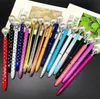 Kreativ Big Pearl Scepter Metal Ballpoint Pen Black Ink Studenter Stationery Present School Office Supply WJ003