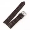 WatchBands Black Brown Leather Watch Strap Band äkta mjukt spänne -handledsersättning Passar Mens Relojes Hombre 14 16 18 20 22m1230p