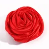 Ny design 50st/parti 5cm 20Colors Novely Artificial Soft Satins Ribbon Rolled Rose Fabric Flowers For Pannband Barn Hårtillbehör
