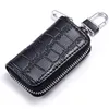 Pequenos sacos para chave multi cores multifuncional crocodilo de couro genuíno zipper carteira chave do carro presente relativo à promoção