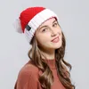 Mutlu Noel Partisi Yetişkin Kadınlar Noel Baba Yumuşak Örme Yün Şapka Noel kapaklar Beanie Şapka Noel Süslemeleri hediyeler