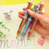 Multi Color 6 in 1 Color Ink Ballpoint Pen Point Point Pens Children Student School School Schools WJ019