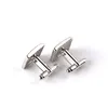 Trendy Exquisite Classic Luxury Enamel Rhinestone Men's Shirt Silver Square Cufflinks High quality Business Shirt Cuff Button