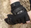 5pcs / lot mix styles mode noir véritable cuir gants sans doigts mitaines pour danse moto conduite sport GL05