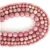 Wholesale Natural Rhodochrosite Stone Beads Loose Spacer Bead For Jewelry Making 15'' DIY Bracelet&Necklace 4/6/8/10mm