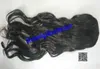 Damskie długi mokry falisty ludzki kucyk z klipsem przedłużającym, afrykańskiego amerykańskiego stylizacji naturalny sznurek kucyk ogon szpilki 160g