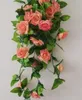 2.4m /94.5 "Silk Rose Vine Rose Camellia Flower Flower Wedding Christmas Christor