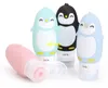 4pcs/set 90ml Penguin Silicone Refillable Bottle creams Makeup Product Travel Tubes Lotion Points Shampoo bath Container