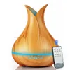 Hot 400ml aroma diffuser ultrasone luchtbevochtiger met houtnerf 7 kleur veranderende LED-verlichting voor kantoor thuis