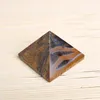 Drop shipping Natural Tiger eye quartz crystal pyramid gemstone pyramid polished quartz crystals pyramid healing for home decoration