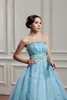 2018 Mode Strapless Sequen Baljurk Quinceanera Jurken met Kralen Organza 16 Jurk Plus Size Vestido de 15 Anos BQ29