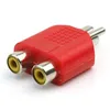 RCA jack Y Splitter AV Audio Video Plug Adapter 1 Male to 2 Female Converter