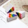 DIY resin accessories Rainbow color cake Novelty Items Simulated cream shell material Chocolate bean ornaments Nail adornment Mobile phone decoration