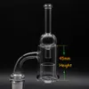 3mm Thick 45mm High Wall Flat Top quartz nail with Removable quartz insert bowl and glass carb cap For Glass Bongs Oil Rigs
