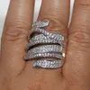 2018 Nouvelle Arrivée Bague Croix pour Femmes 925 Bijoux En Argent Sterling De Luxe Saphir Blanc CZ Diamant Partie Large Bague De Mariage Cadeau